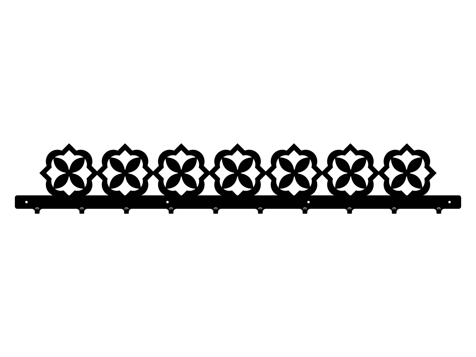 wie283-100-cza Long Wall Mounted Coat Hanger Moroccan III 100 cm - Image 1