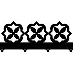 Short Wall Mounted Coat Hanger Moroccan III 40 cm