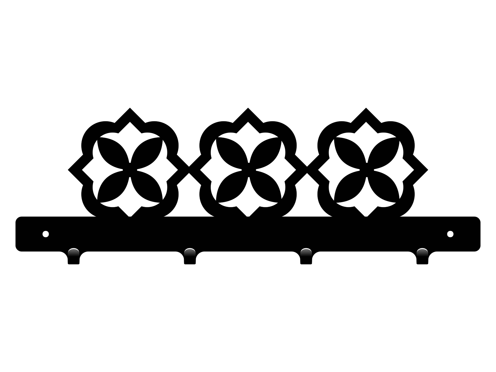 wie283-40-cza Short Wall Mounted Coat Hanger Moroccan III 40 cm - Image 1