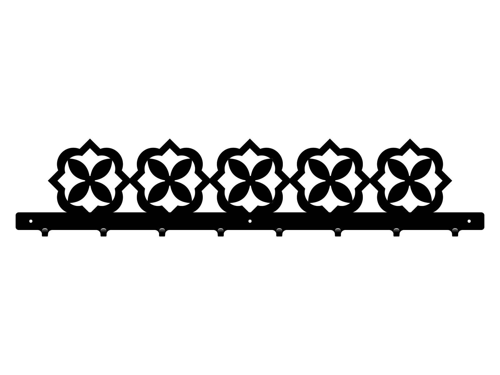 wie283-80-cza Wall Mounted Coat Hanger Moroccan III 80 cm - Image 1