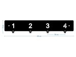 Cloakroom Short Coat Hooks With Numbers 40 cm - Image 2