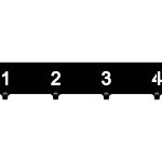 Cloakroom Short Coat Hooks With Numbers 40 cm
