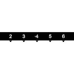Cloakroom Coat Hooks With Numbers 70 cm