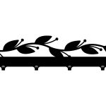 Short Wall Mounted Coat Hanger Twig 40 cm