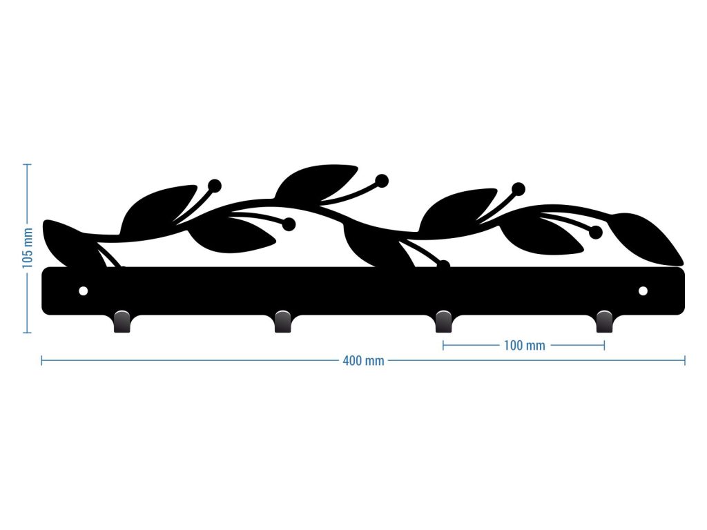 Short Wall Mounted Coat Hanger Twig 40 cm - Image 3