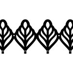 Short Wall Mounted Coat Hanger Openwork 40 cm