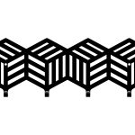 Short Wall Mounted Coat Hanger Cube 40 cm