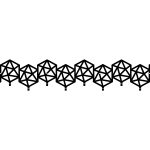 Long Wall Mounted Coat Hanger Geometric 100 cm