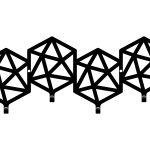 Short Wall Mounted Coat Hanger Geometric 40 cm