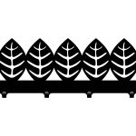 Short Coat Hooks Leaves 40 cm