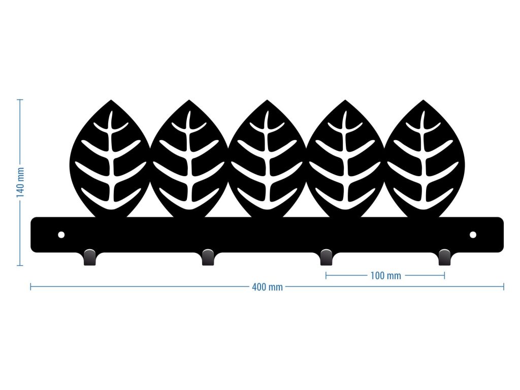 Short Coat Hooks Leaves 40 cm - Image 3