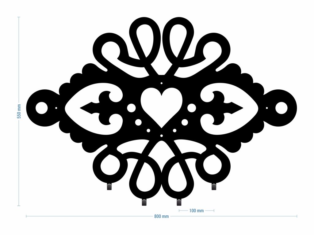 Coat Hooks Mountain Theme 80 cm - Image 3