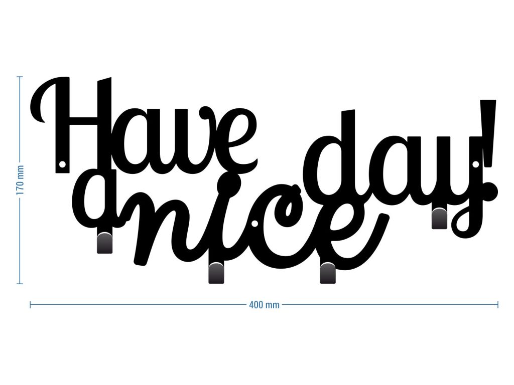 Short Coat Hooks Have A Nice Day! 40 cm - Image 4