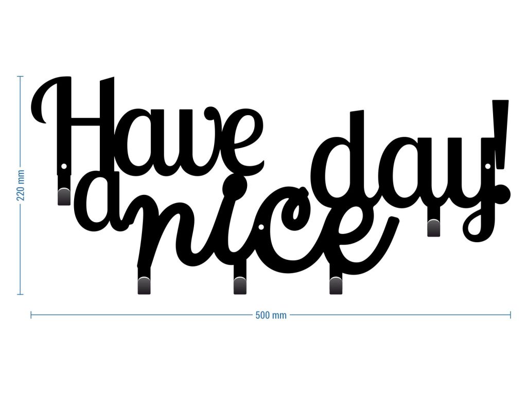 Coat Hooks Have A Nice Day! 50 cm - Image 3