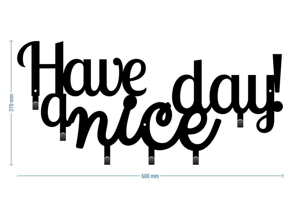 Coat Hooks Have A Nice Day! 60 cm - Image 3