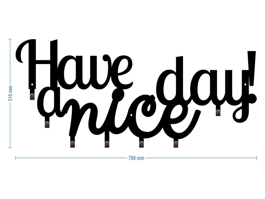 Coat Hooks Have A Nice Day! 70 cm - Image 3