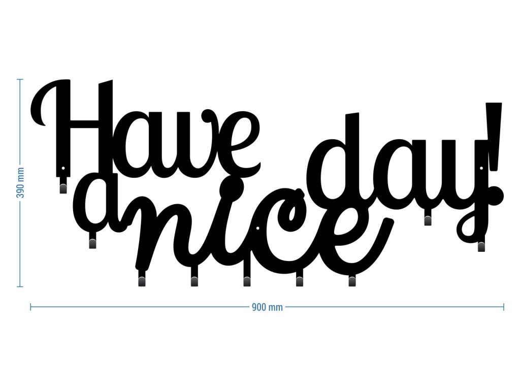 Coat Hooks Have A Nice Day! 90 cm - Image 3