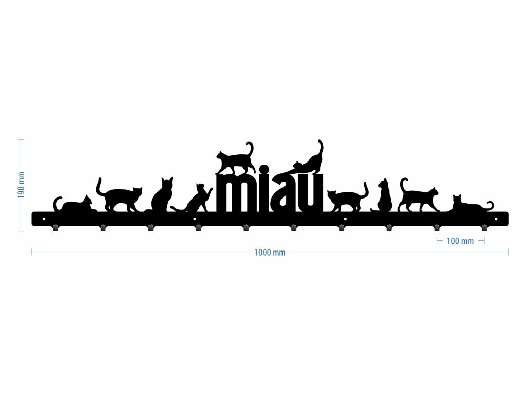 Long Coat Hooks Cats 100 cm - Image 3