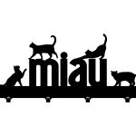 Short Coat Hooks Cats 40 cm