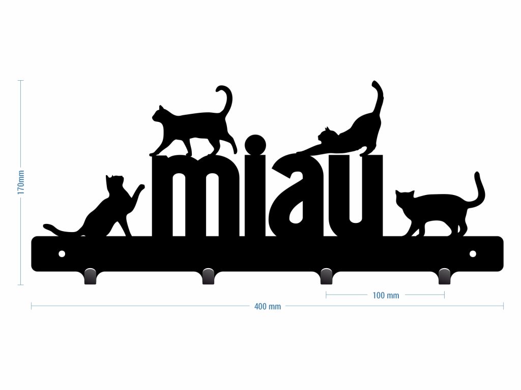 Short Coat Hooks Cats 40 cm - Image 3