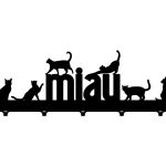 Coat Hooks Cats 50 cm