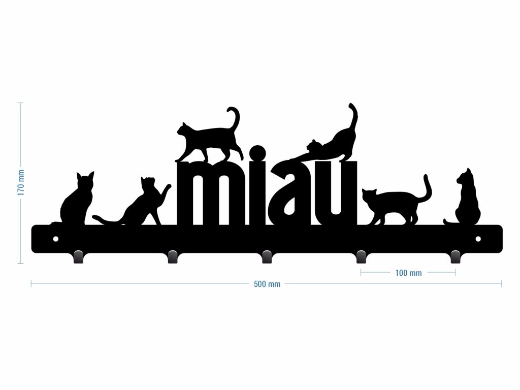 Coat Hooks Cats 50 cm - Image 3