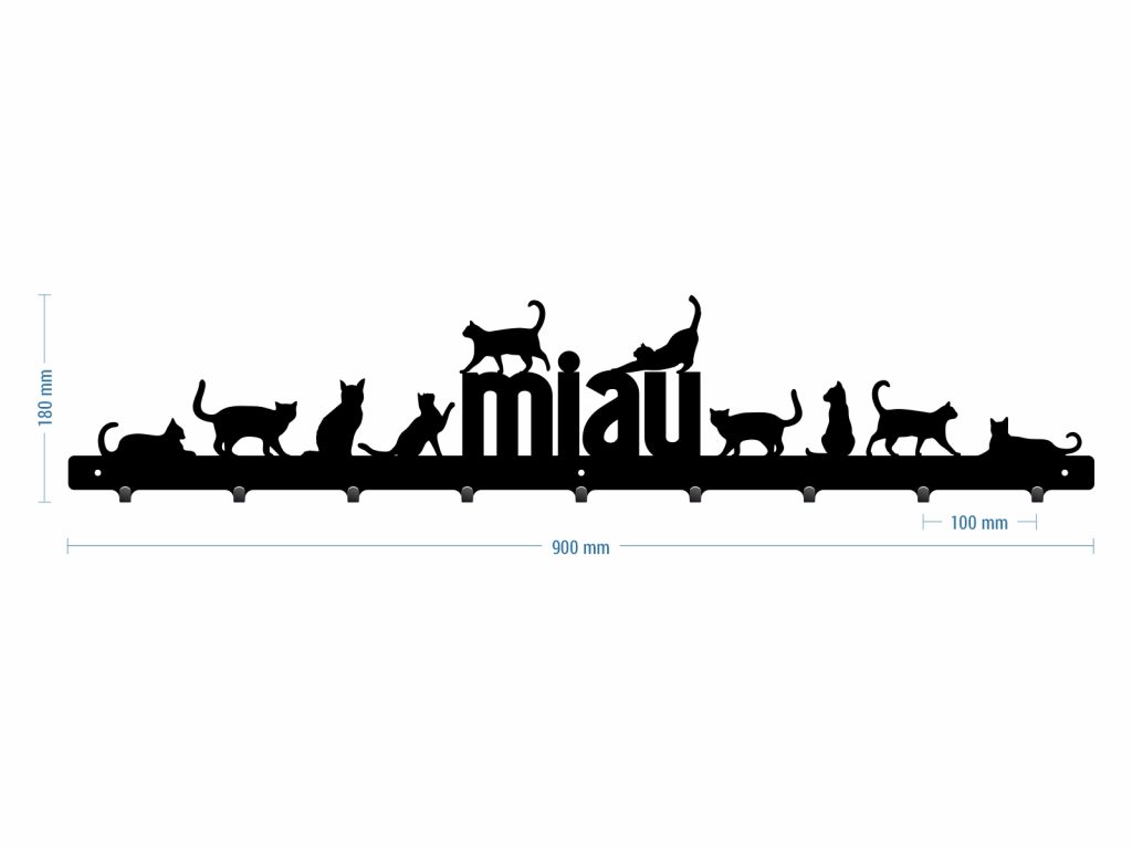 Coat Hooks Cats 90 cm - Image 3
