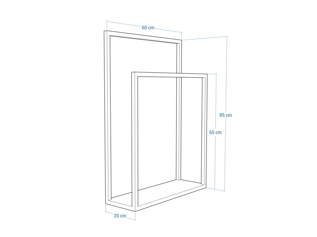 Free Standing Towel Rack Stainless Steel M - Image 5