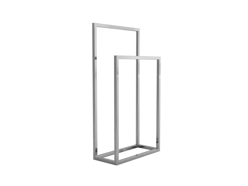 Free Standing Towel Rack Stainless Steel Chrome S - Image 2