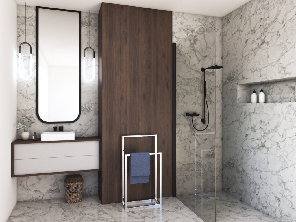 Free Standing Towel Rack Stainless Steel Chrome S - Image 3