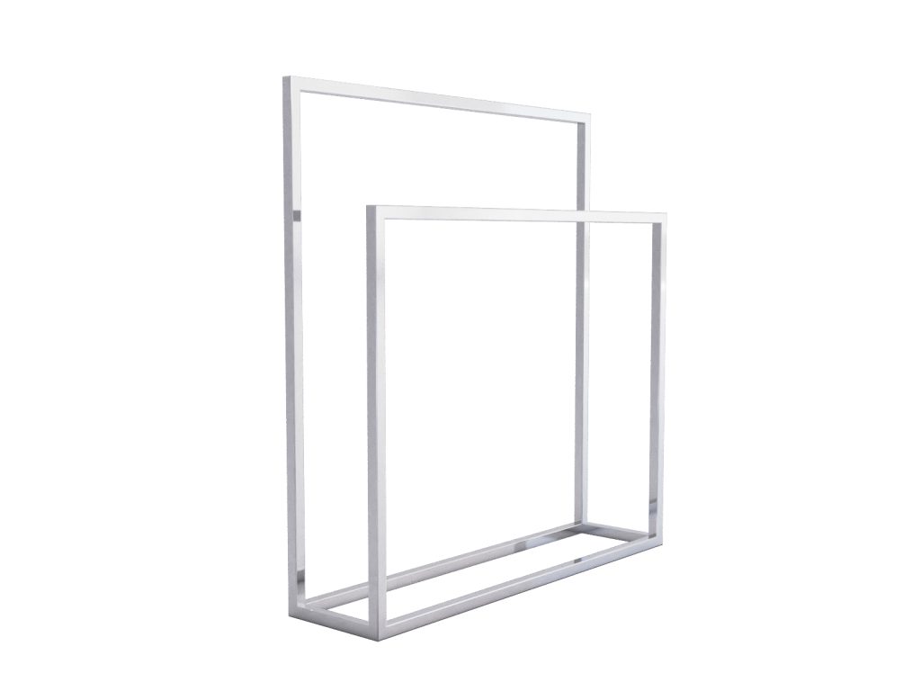 Free Standing Towel Rack Stainless Steel Chrome L - Image 2