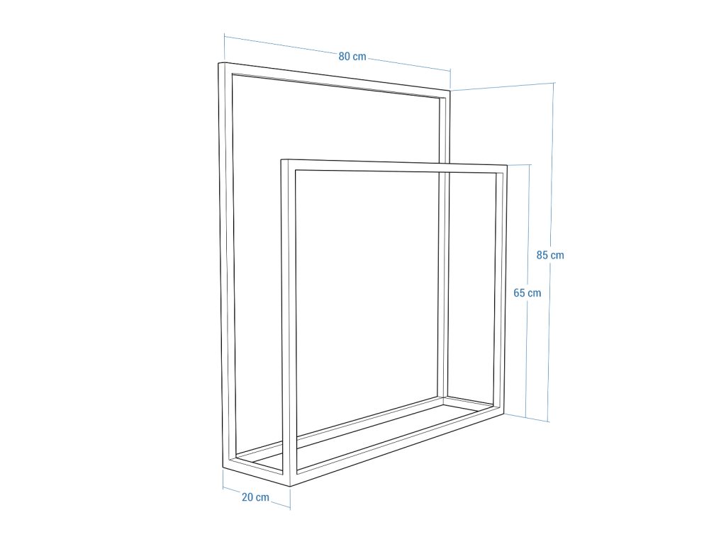 Free Standing Towel Rack Stainless Steel Chrome L - Image 5