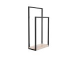 Free Standing Towel Rack with Wooden Base S - Image 2