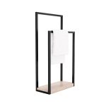 Free Standing Towel Rack with Wooden Base S