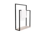 Free Standing Towel Rack with Wooden Base M