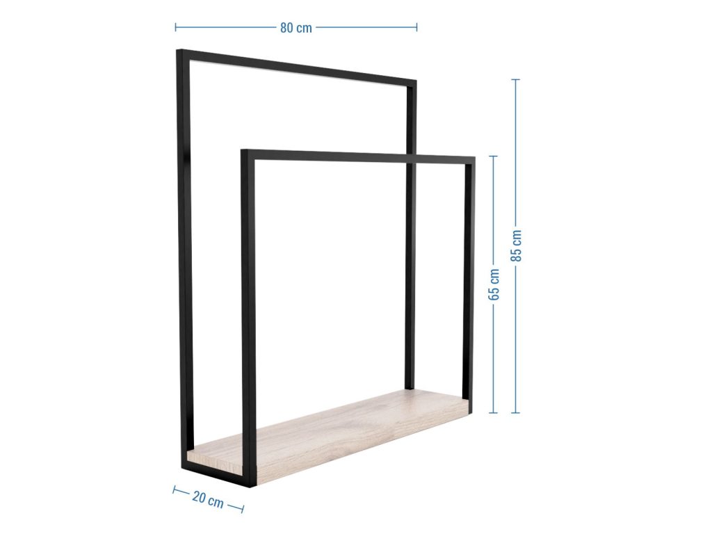 Free Standing Towel Rack with Wooden Base L - Image 4