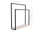 Free Standing Towel Rack with Wooden Base L - Image 4