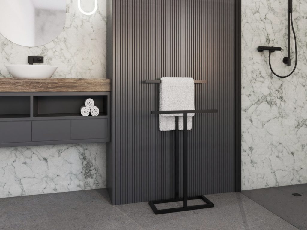 Free Standing Towel Rack T Metal S - Image 3