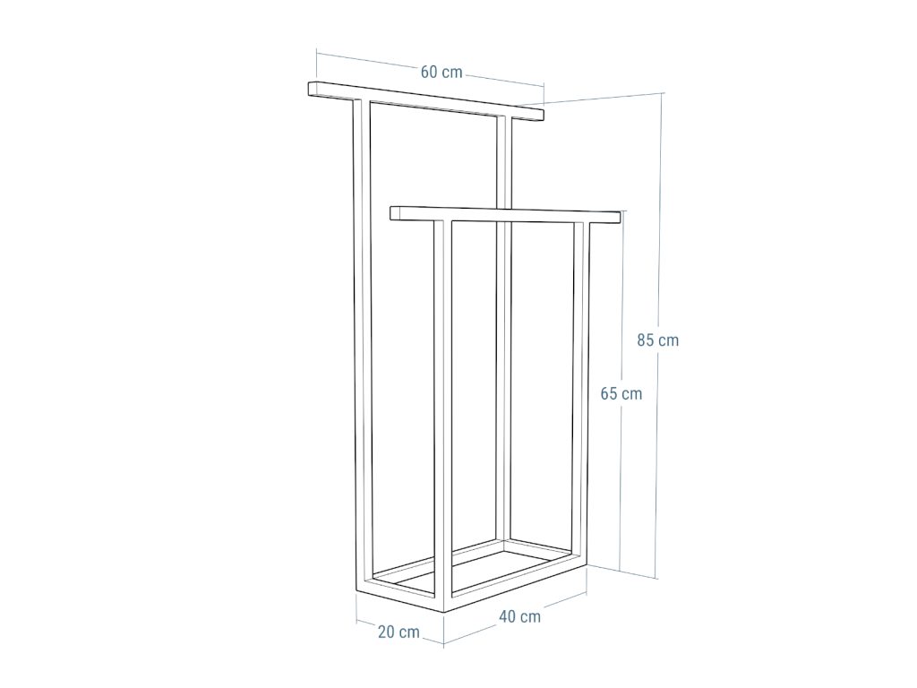 Free Standing Towel Rack T Metal M - Image 4