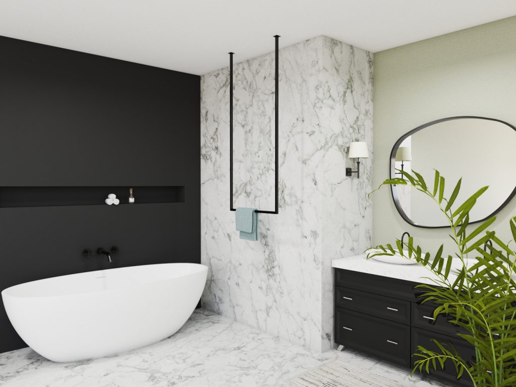 Ceiling Towel Rail Long Single M - Image 3