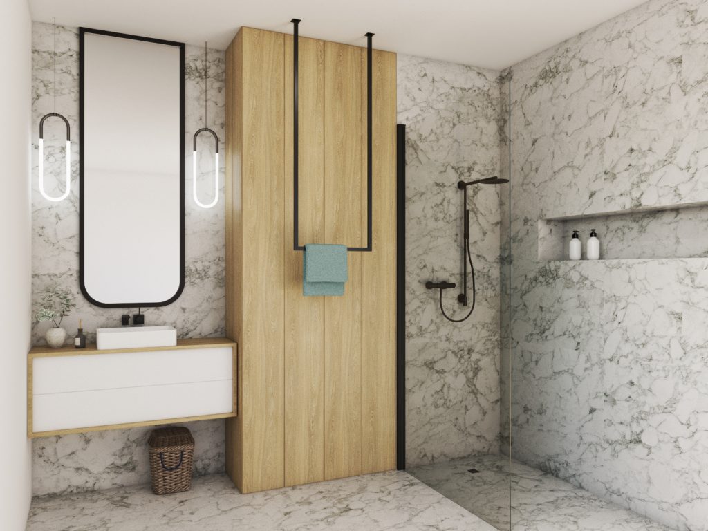 Ceiling Towel Rail Single S - Image 3