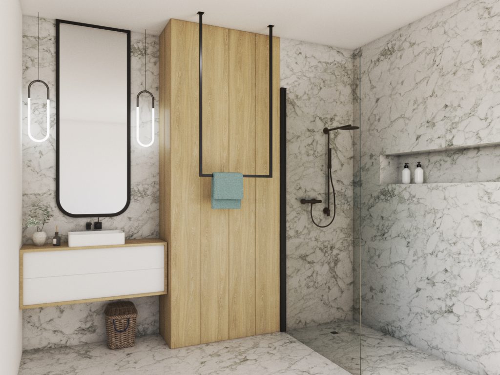 Ceiling Towel Rail Single M - Image 3