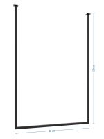 Ceiling Towel Rail Single L - Image 5