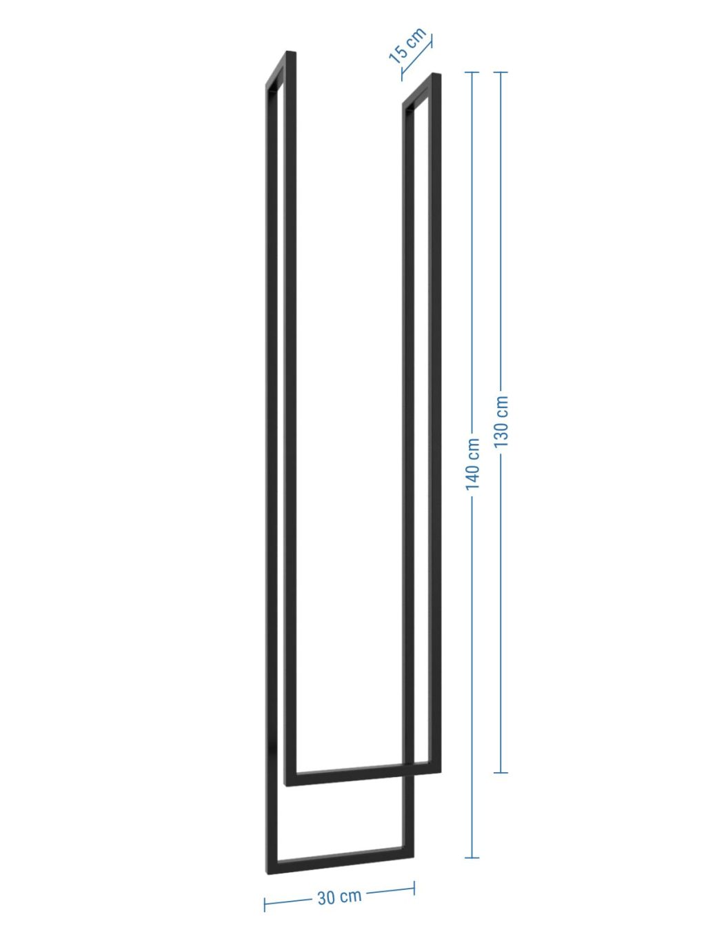 Ceiling Towel Rail Long Double XS - Image 4