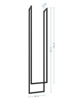 Ceiling Towel Rail Long Double XS - Image 4