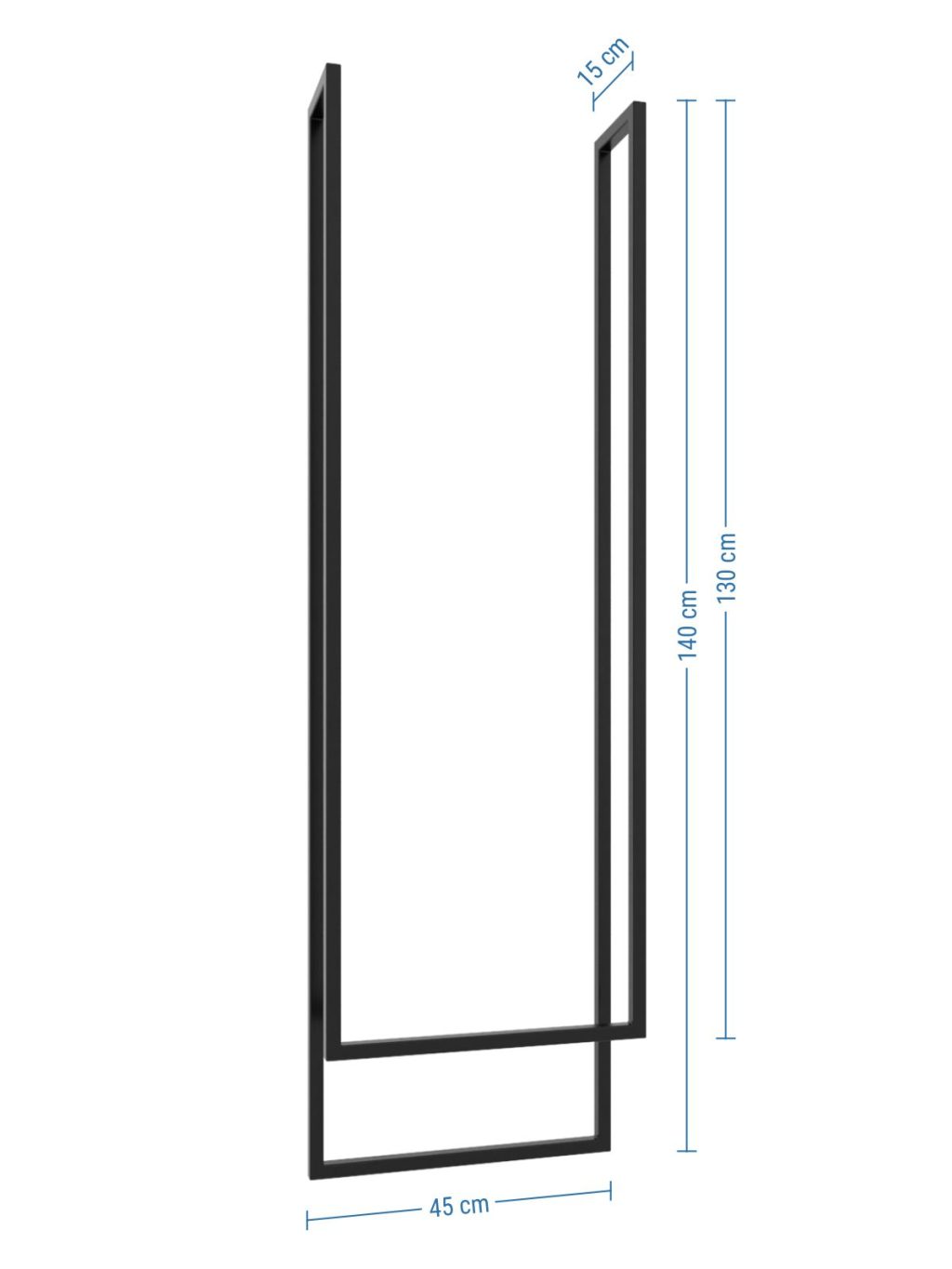 Ceiling Towel Rail Long Double S - Image 4