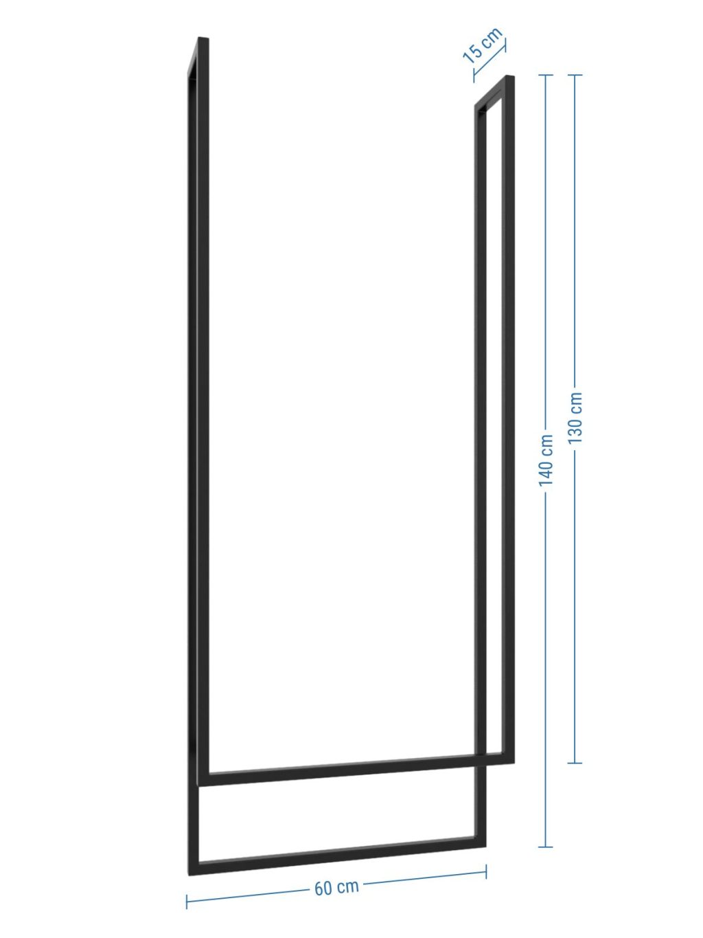Ceiling Towel Rail Long Double M - Image 4