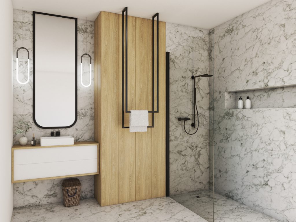 Ceiling Towel Rail Long Double S - Image 3