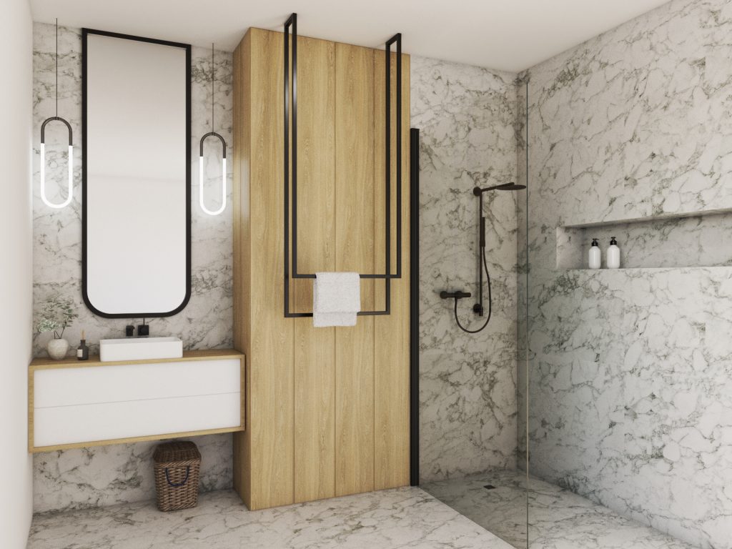 Ceiling Towel Rail Long Double M - Image 3