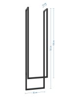 Ceiling Towel Rail Double XS - Image 4